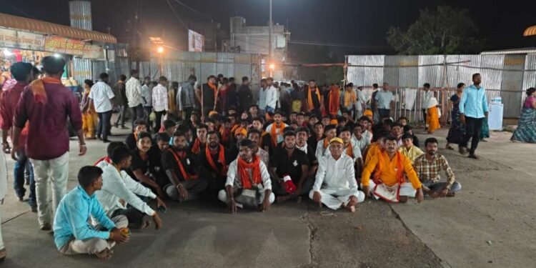 अंगारिका चतुर्थी निमित्त १५० ते २०० बजरंगी पदयात्रा जाफराबाद ते राजूर संपन्न