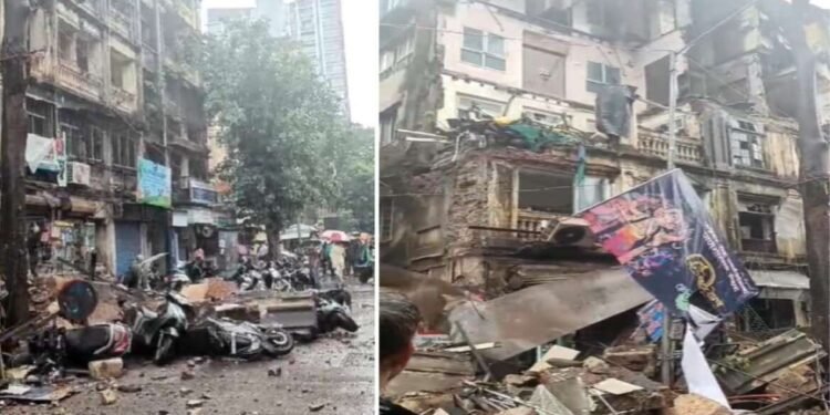 मुंबईत इमारत कोसळली: एका व्यक्तीचा मृत्यू, चार जण जखमी !