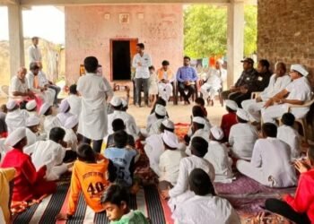 महाराष्ट्र राज्य मराठी पत्रकार संघाच्या वतीने मंठा येथे फराळाचे वाटप….