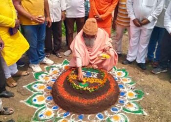 अनोखा केक कापून झाडांचा वाढदिवस साजरा