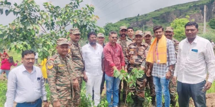 तिसगाव येथे दोन हजार वृक्षांचे रोपण