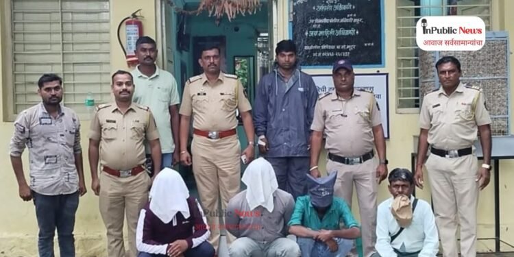 पोलीस निरीक्षकांची मटका अड्ड्यावर धाड; ४ जण जेरबंद!