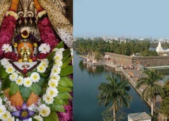 श्रावण सोमवारी सिद्धेश्वर मंदिरास ३०० किलो फुलांनी सजली मेघडंबरी 