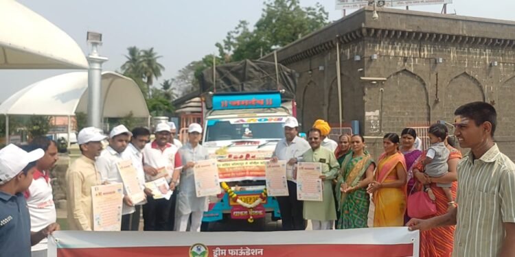 राष्ट्रीय जलसाक्षरता दिंडीचा श्री सिद्धेश्वर मंदिरातून शुभारंभ