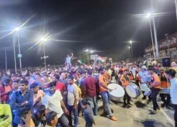 भारताने मॅच जिंकताच अकलूज मध्ये जल्लोष