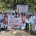 काँग्रेसच्या वतीने गॅस सिलेंडर दरवाढ व तुटवड्याच्या विरोधात प्रतिकात्मक अंत्ययात्रा 