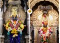 गुढीपाडव्यानिमित्त श्री विठ्ठल रुक्मिणी मंदिरात आकर्षक फुलांची सजावट