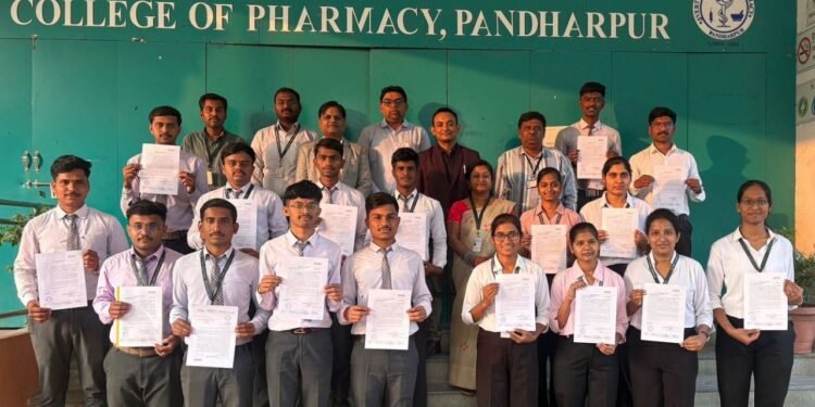 स्वेरी फार्मसीच्या २९ विद्यार्थ्यांची ‘मॅकलॉइड्स फार्मास्युटिकल्स लिमिटेड’ मध्ये निवड