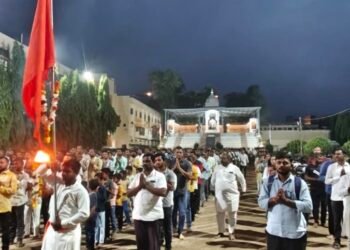 छत्रपती संभाजी महाराजांना मूक पदयात्रेद्वारे आदरांजली