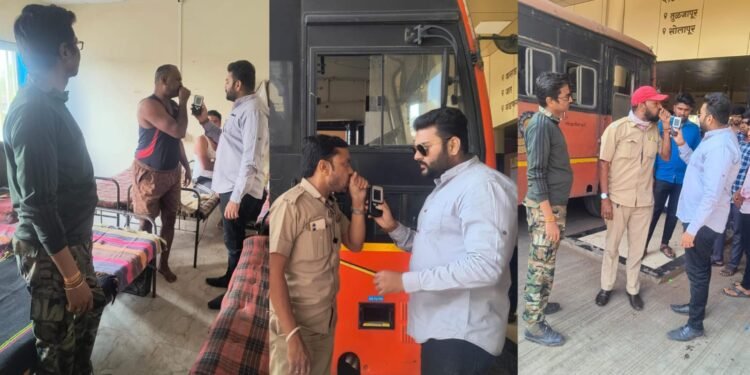 चालक, वाहक यांच्या अल्कोहोलची तपासणी सुरु