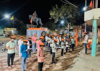 छत्रपती श्री संभाजी महाराज बलिदान मासनिमित्त आदरांजली; ६० युवकांकडून श्लोक वाचन 